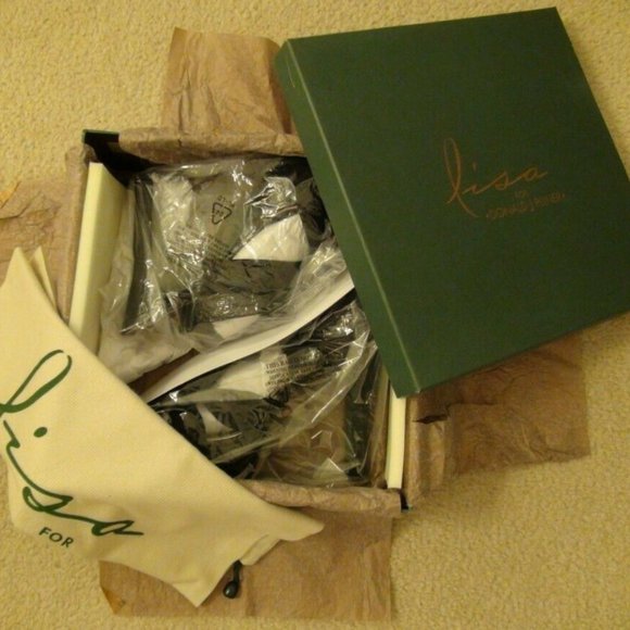 Lisa for Donald Pliner Deryk Black Suede Platform Sandal Heels 8.5M MSRP $285 - Picture 12 of 12